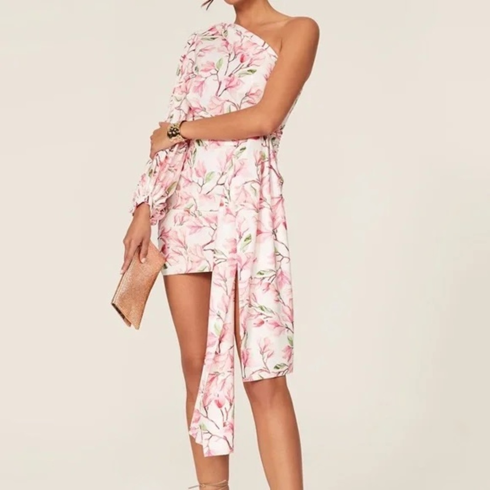 Bronx and Banco Asymmetrical Pink and Red Sundress